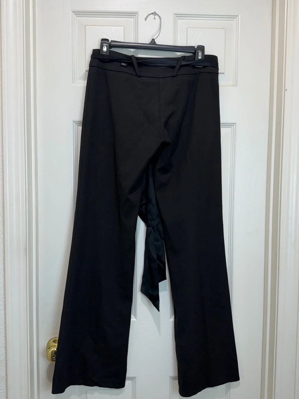 BEBE  mid rise Waist Wide-Leg Tie-Waist Pants sz 2